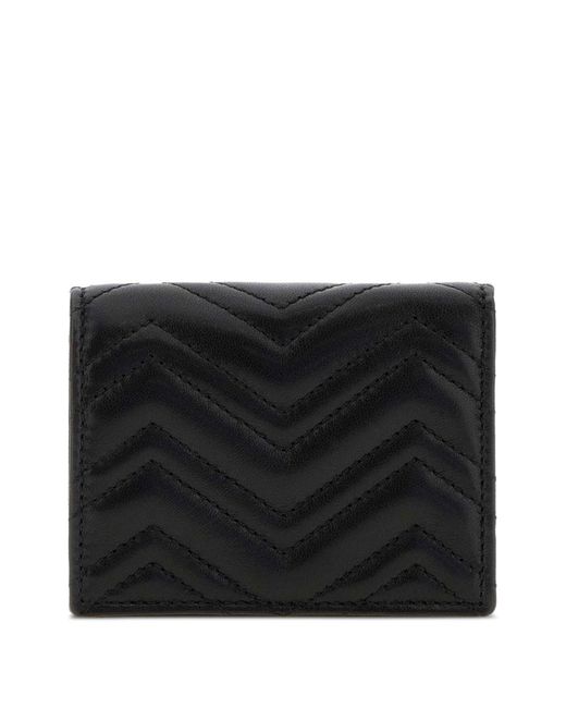 Gucci Black Gg Mamont Leather Wallet