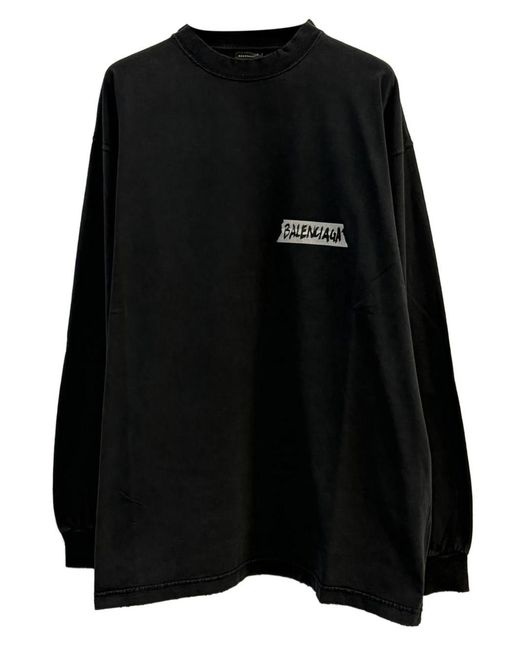 Balenciaga Black Masking Tape T-Shirt for men