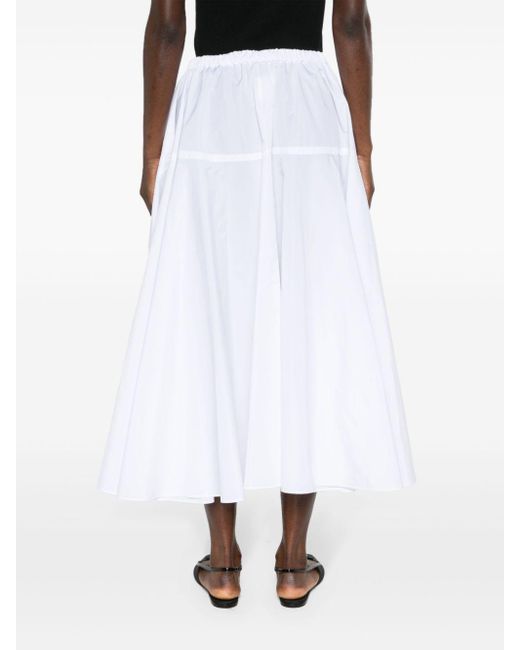 Patou White High-waist Faille Maxi Skirt - Women's - Polyester/cotton/viscose
