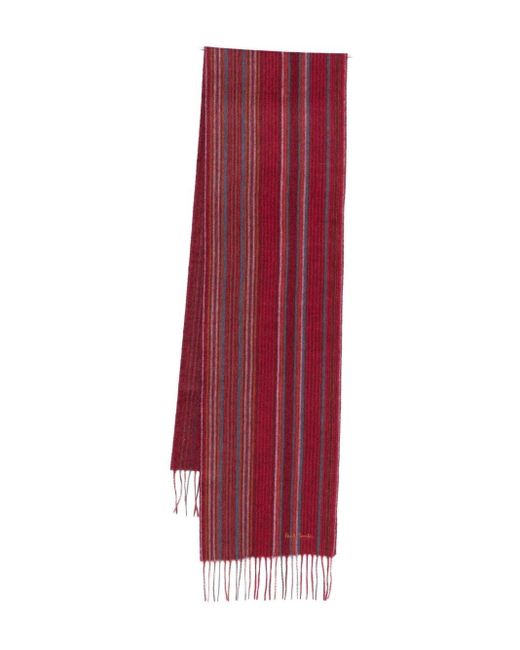 Paul Smith Red Striped Scarf for men