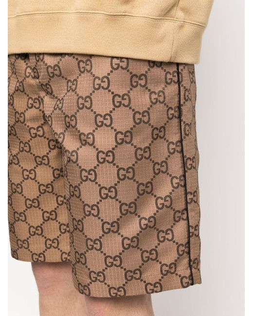 Gucci All-over GG-print Shorts in Brown for Men | Lyst