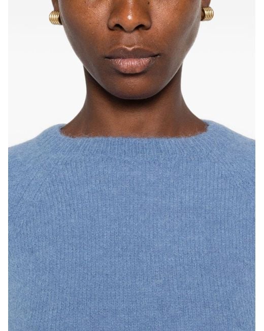 Base London Blue Wool Crewneck Sweater