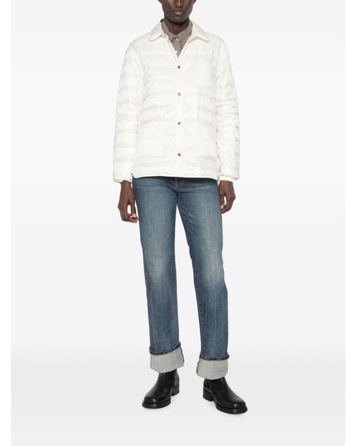 Moncler White Fouine Blouson Jacket
