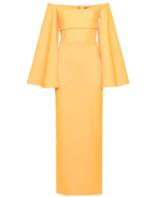 Solace London Yellow The Eliana Maxi Dress