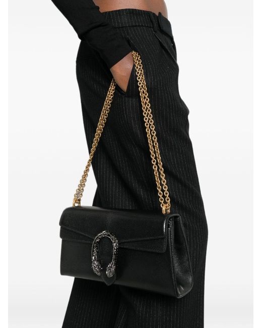 Gucci Black Dionysus Leather Shoulder Bag