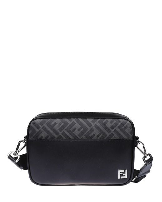 Fendi Black Borsa A Spalla Camera Case Media for men