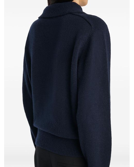 Khaite Blue Jackson Wool And Cashmere Jumper