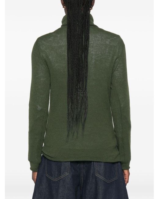 Be You Green Cashmere Turtle-Neck Sweater