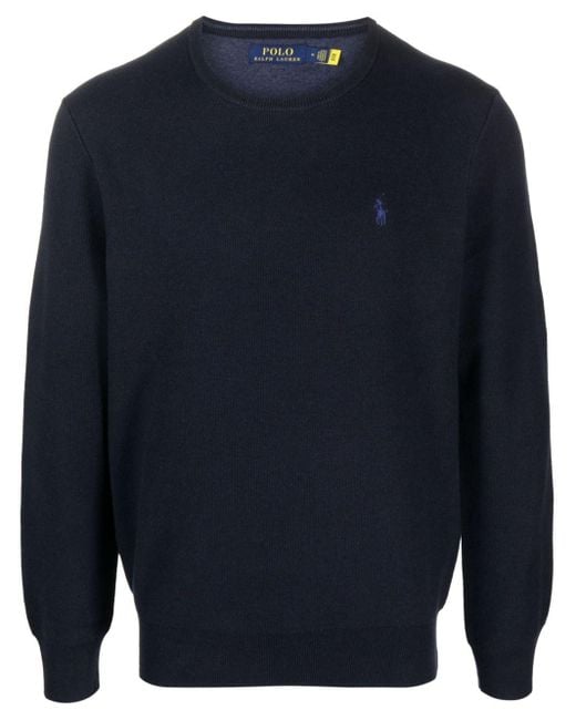 Polo Ralph Lauren Blue Pullover With Logo for men