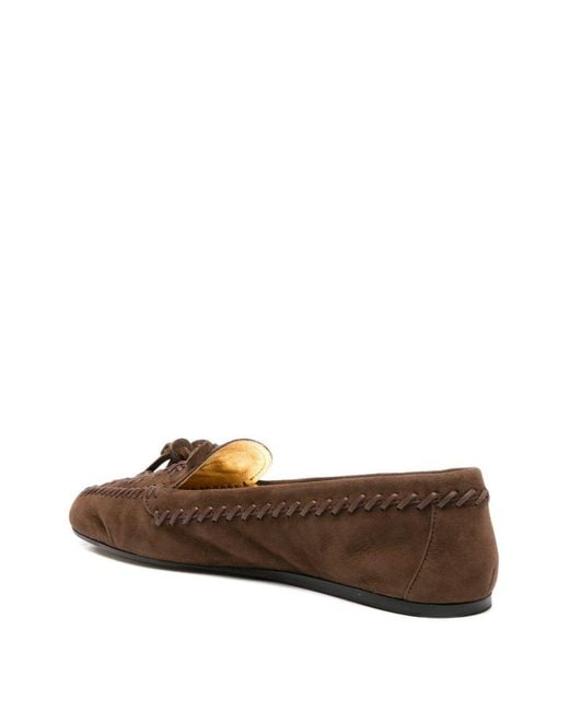 Prada Brown Suede Leather Loafers