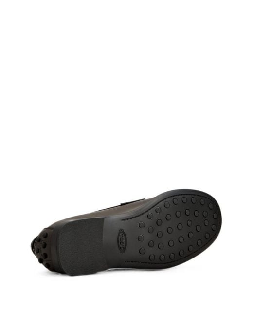 Tod's White Leather Loafers