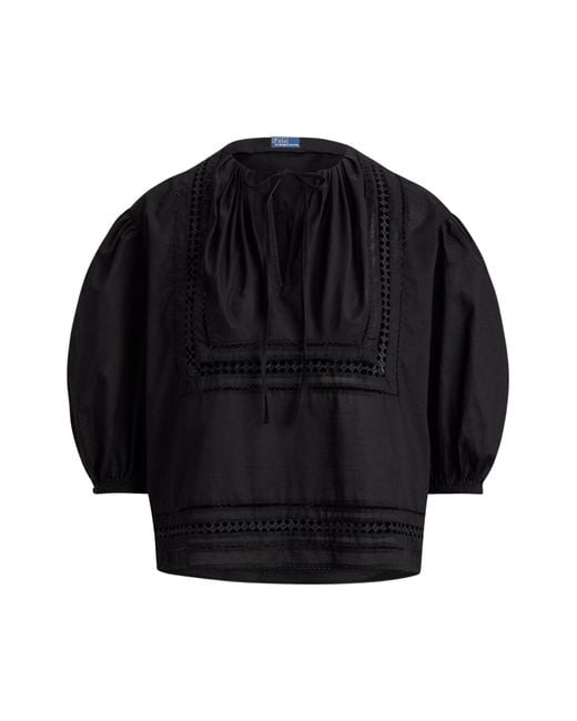 Polo Ralph Lauren Black Cotton Blouse