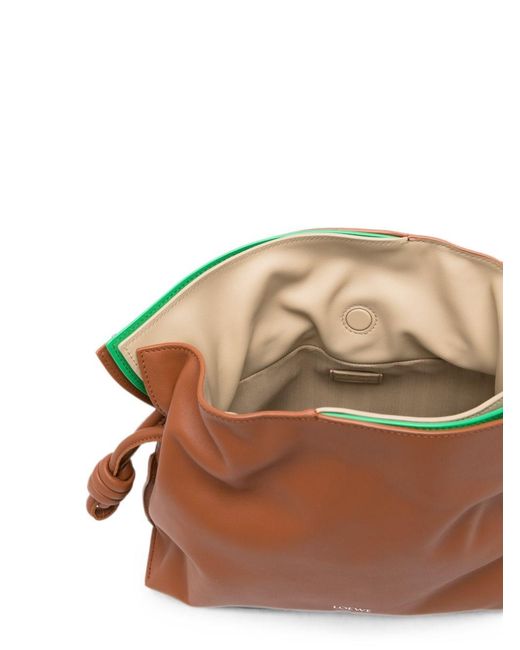 Loewe Brown Flamenco Medium Leather Clutch