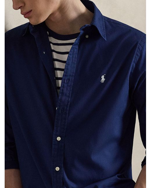 Polo Ralph Lauren Blue Shirt With Logo for men