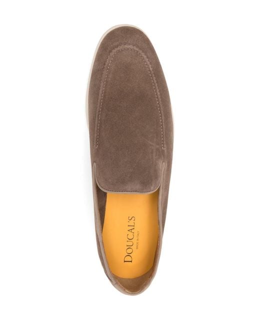 Doucal's Brown Suede Moccasin for men