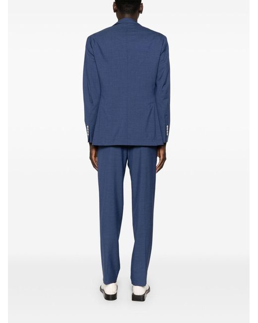 Brunello Cucinelli Blue Notched-lapel Single-breasted Suit for men