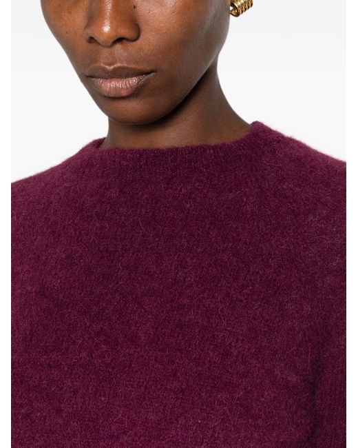 Base London Purple Wool Crewneck Sweater