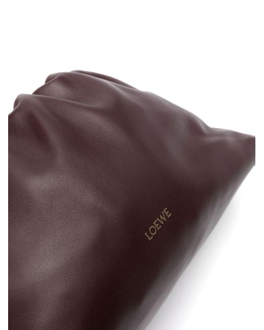 Loewe Brown Flamenco Leather Clutch Bag