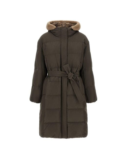 Brunello Cucinelli Gray Long Down Jacket