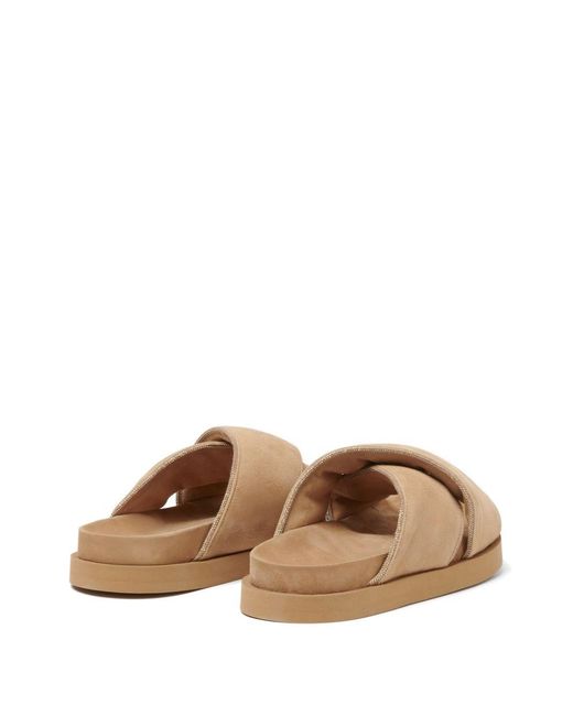Fabiana Filippi Brown Suede Leather Platform Sandals