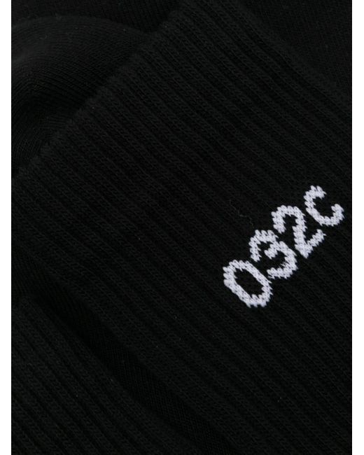 032c Black Graphic-print Socks