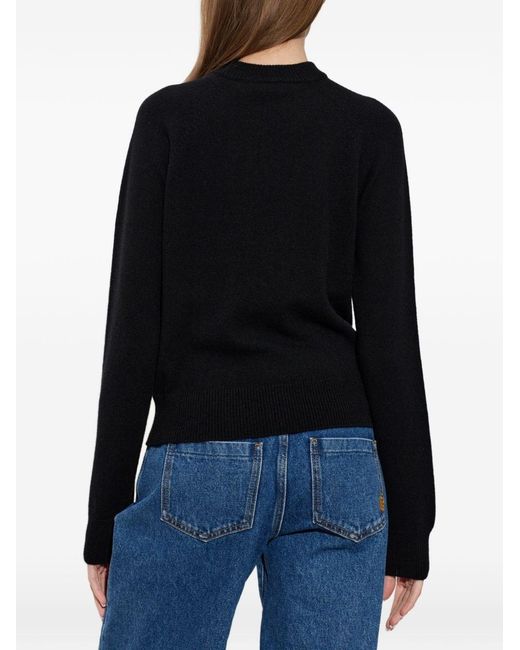Balmain Blue Cashmere Crewneck Sweater
