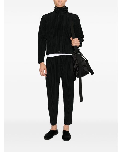Homme Plissé Issey Miyake Black Pleated Trousers for men