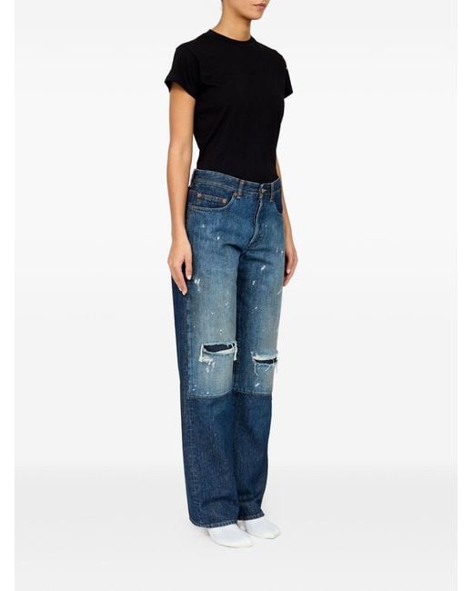 MM6 by Maison Margiela Blue Barrel Denim Cotton Jeans