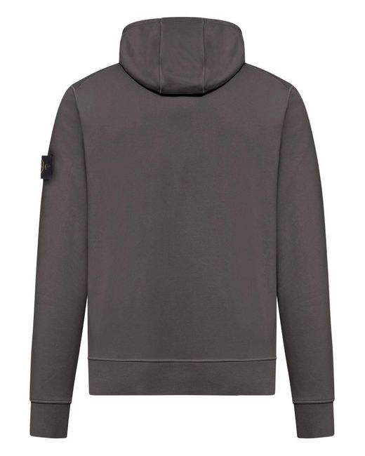 Stone Island Gray Hoodie With Logo for men