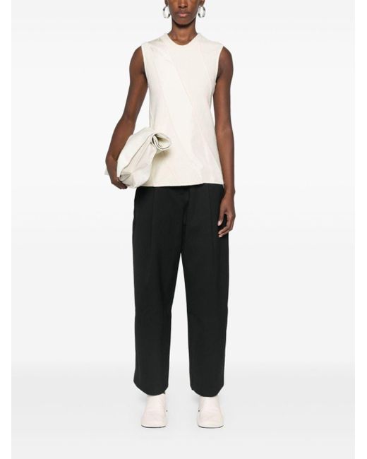 Pantalone Ampio Cropped di Studio Nicholson in Black