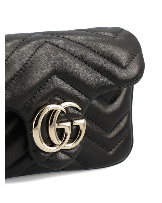 Gucci Black Gg Marmont Mini Bag