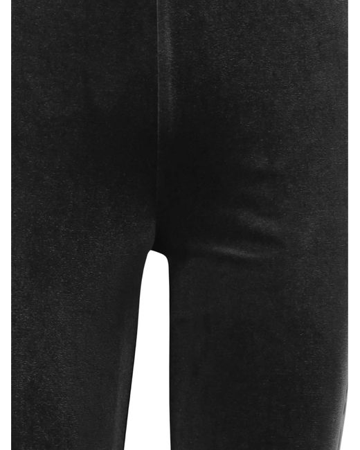 F.it Black Velvet-Effect Flared Trousers