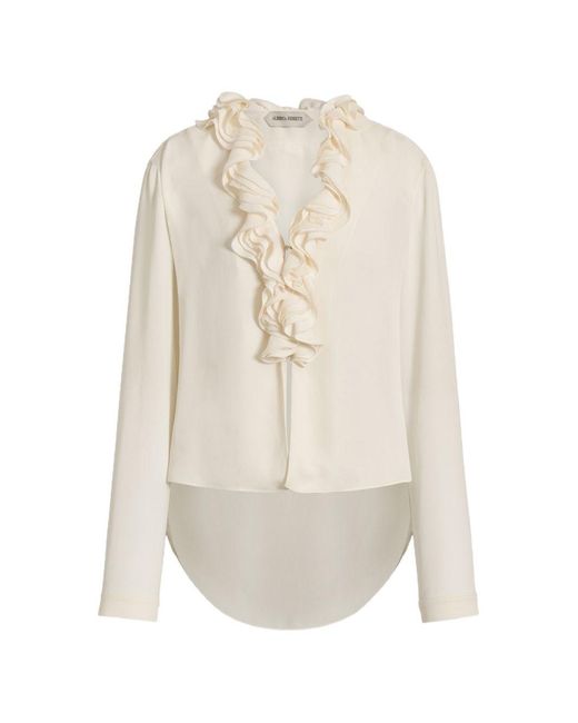 Alberta Ferretti White Georgette Shirt