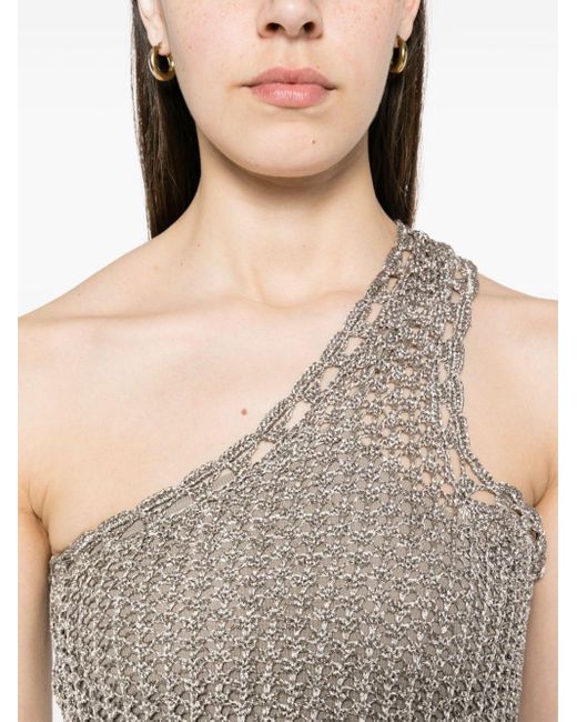 IRO Gray Crochet Cotton Long Dress