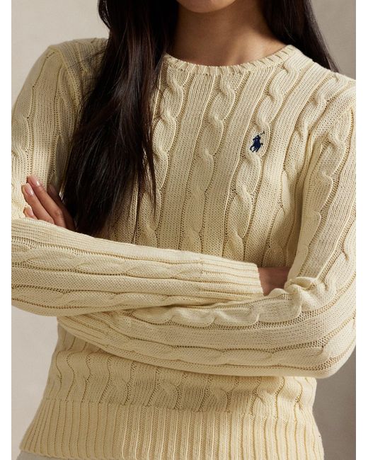 Polo Ralph Lauren White Cable Knit Sweater