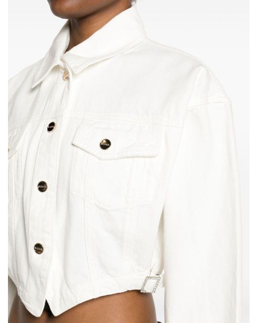 Blugirl Blumarine White Jacket With Logo