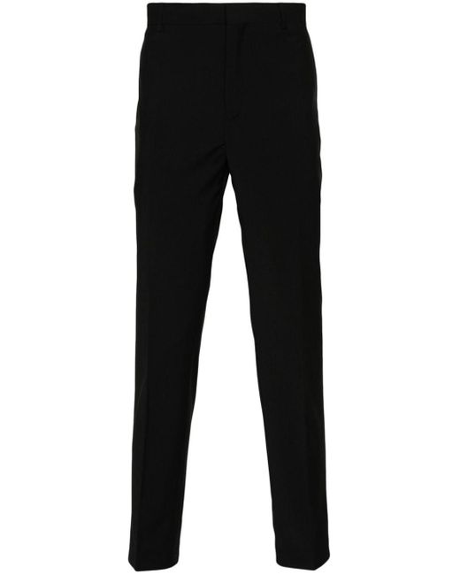 Calvin Klein Black Mid-rise Tailored Trousers for men