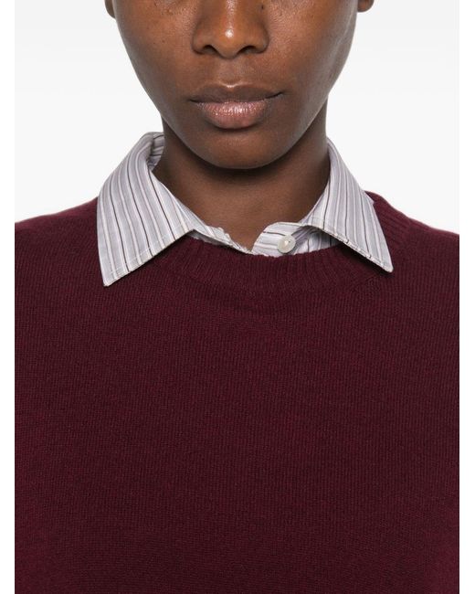 Be You Red Cashmere Crewneck Sweater
