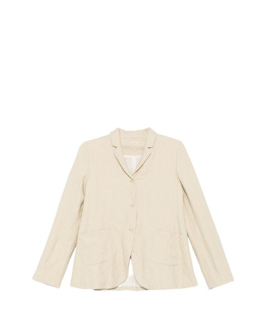 Apuntob Natural Wool And Cotton Blend Jacket