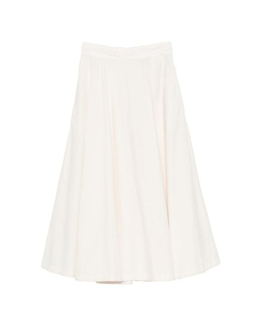 White Sand White Cotton Long Skirt