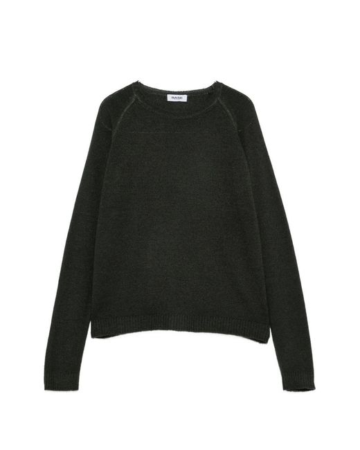 Base London Black Wool And Cashmere Crewneck Sweater