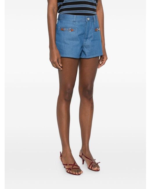 Gucci Blue Denim Cotton Shorts