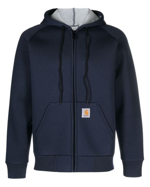 Carhartt Blue Cotton Blend Hoodie for men