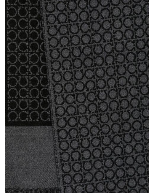 Ferragamo Gray Wool Scarf for men