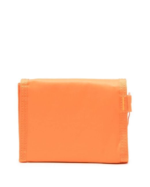 Porter-Yoshida and Co Orange Logo-appliqué Tri-fold Wallet for men