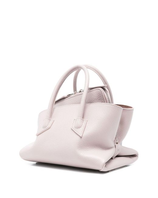 The Attico Pink La Passeggiata Mini Leather Shoulder Bag
