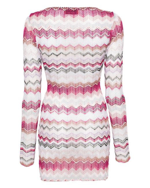 MISSONI BEACHWEAR Pink Zigzag Pattern T-Shirt