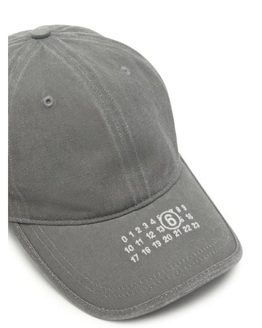 MM6 by Maison Margiela Gray Logo Baseball Cap