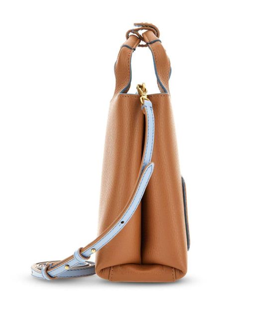 Hogan Brown H-bag Mini Leather Tote Bag