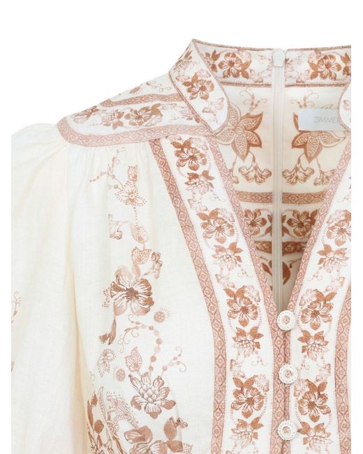 Zimmermann White Indra Linen Long Dress